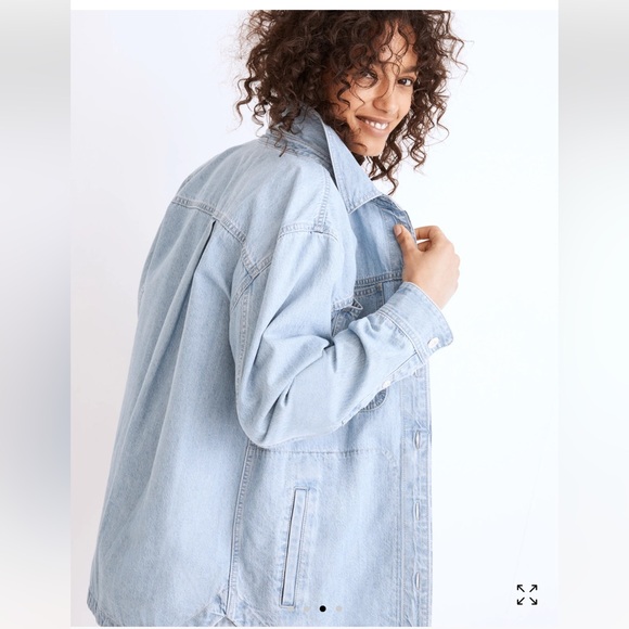 Madewell Denim Ames Oversized Shirt-Jacket in Corrigan Wash - Picture 3 of 8